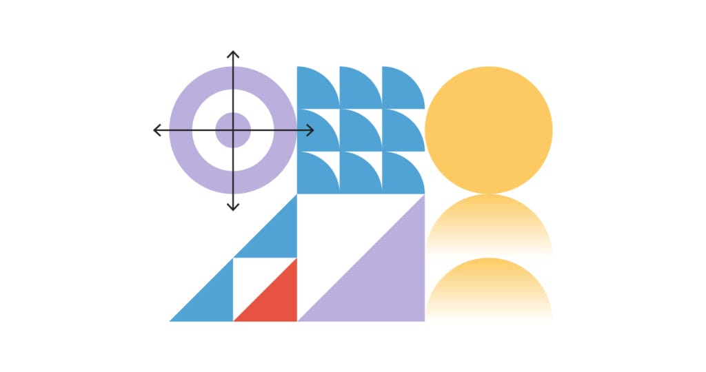This blog graphic is an abstract design using geometric shapes to represent water, boats and sun.